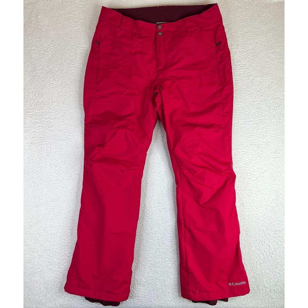 Columbia Snow Pants Womens XL Pink Bugaboo II Omni-Tech Waterproof‎ Insulated